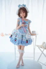 100cm / 3ft3 Flat Chest Silicone Mini Sex Doll – Estelle