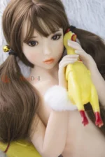 125cm / 4ft1 Flat Chest Asian TPE Mini Sex Doll – Freya - Image 2