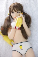 125cm / 4ft1 Flat Chest Asian TPE Mini Sex Doll – Freya - Image 3
