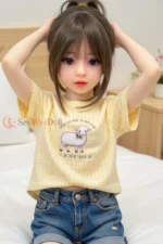 128cm / 4ft2 Flat Chest Mini Sex Doll  – Noelle (USA) - Image 4
