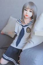128cm / 4ft2 Flat Chest TPE Asian Mini Sex Doll – Celine - Image 9
