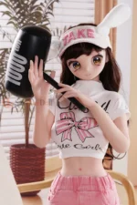 80cm / 2ft7 Large Bust Anime Silicone Mini Sex Doll – London